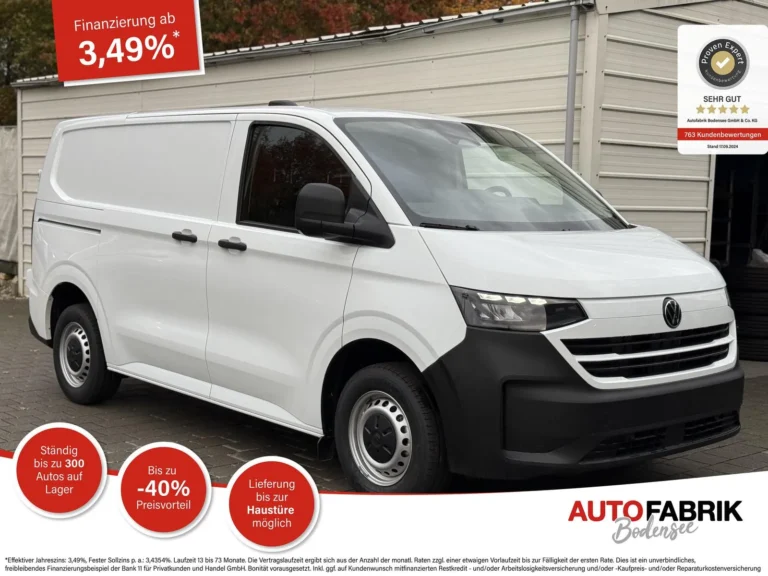 VW T7 Transporter L1 2.0 TDI – Frontansicht
