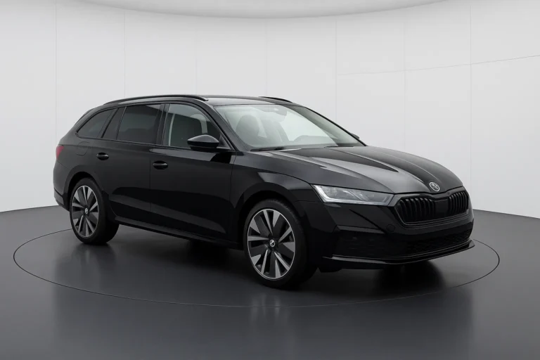 Skoda Superb Kombi Sportline 2026 im Showroom der Autofabrik Bodensee (KI-generiertes Beispielbild)