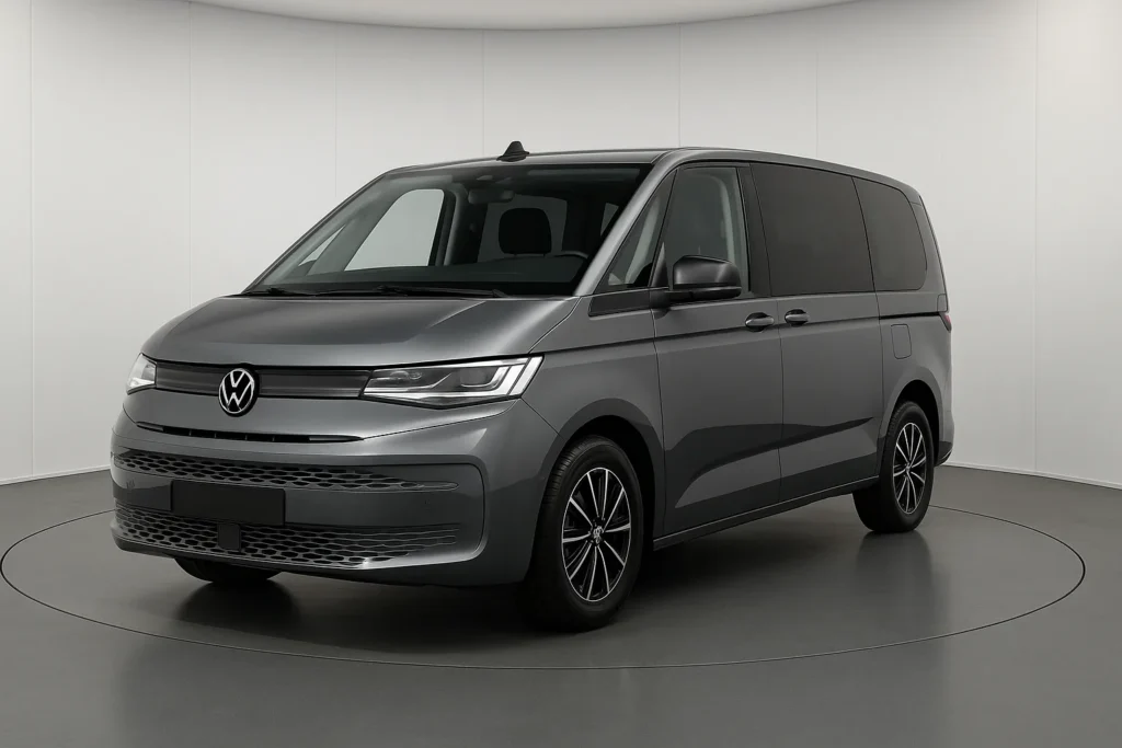 VW T7 Multivan Standheizung 2026 im Showroom der Autofabrik Bodensee (KI-generiertes Beispielbild)