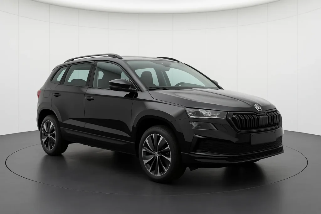 Skoda Karoq Sportline 2026 im Showroom der Autofabrik Bodensee (KI-generiertes Beispielbild)