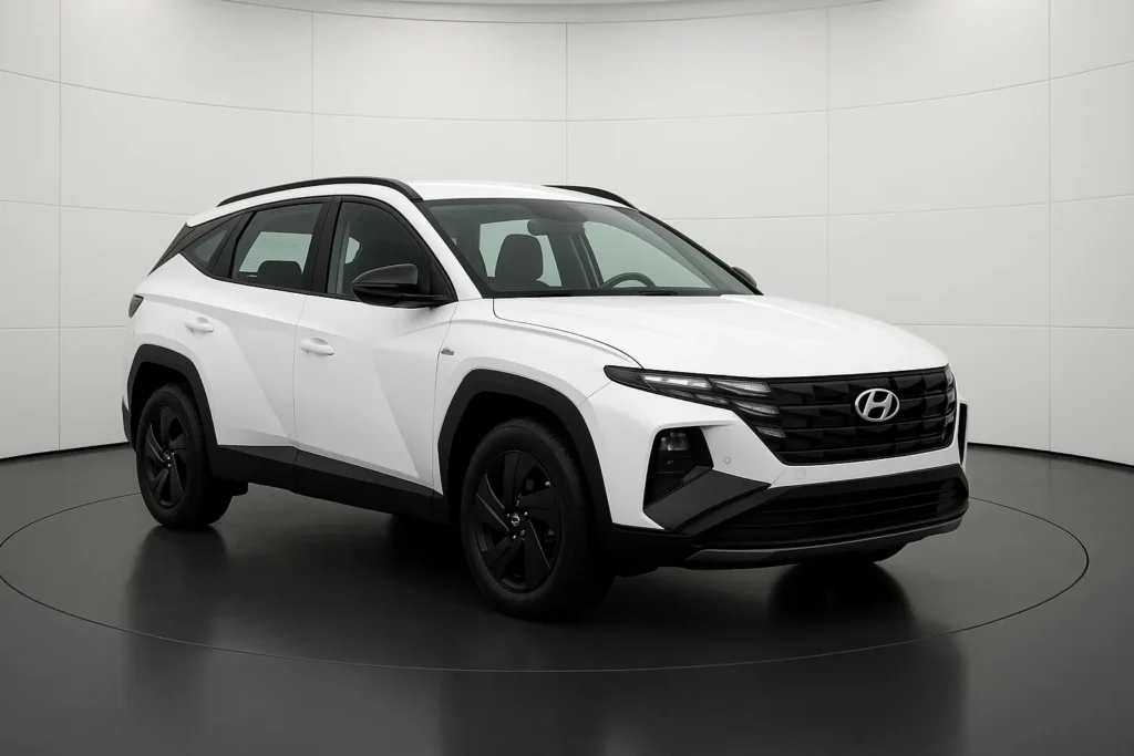 Hyundai Tucson Black Line 2026 im Showroom der Autofabrik Bodensee (KI-generiertes Beispielbild)