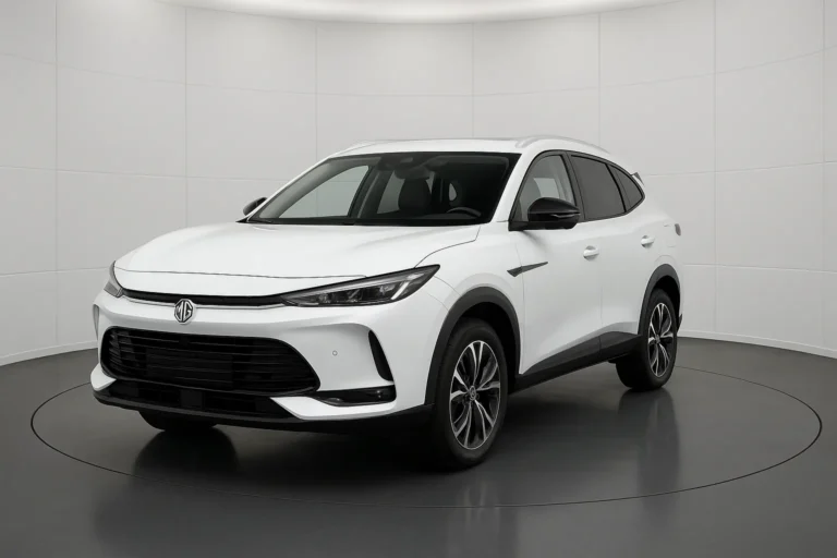 MG HS Luxury HEV+ 2026 im Showroom der Autofabrik Bodensee (KI-generiertes Beispielbild)
