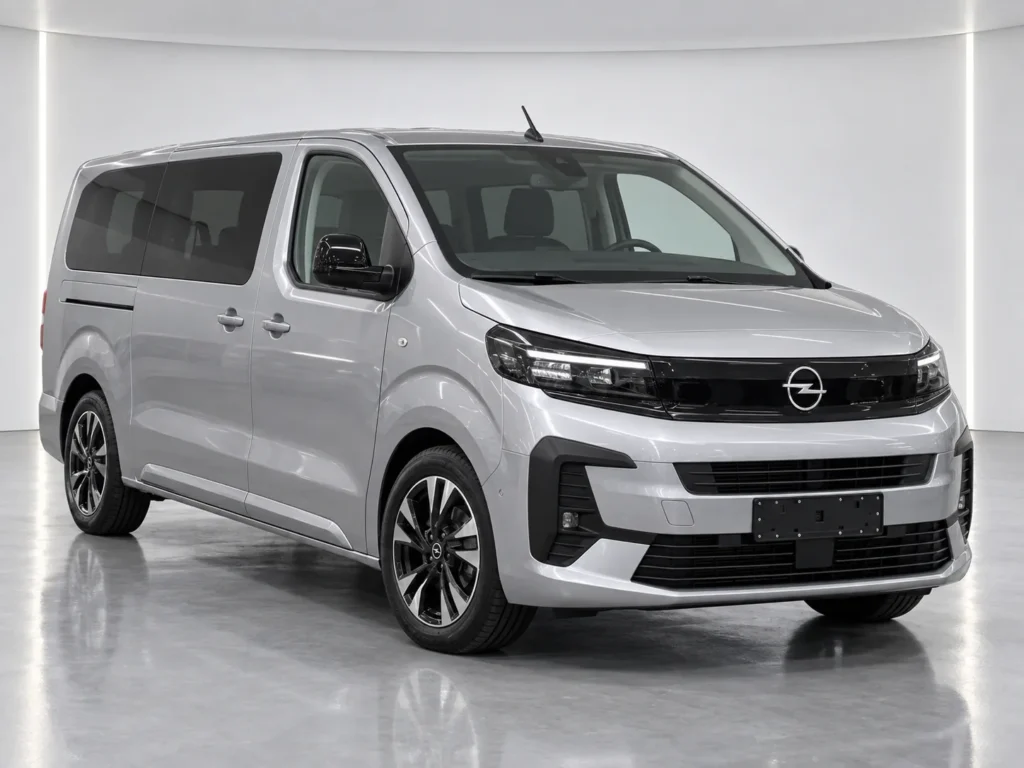 Opel Zafira GS (M) in Kontrast Grau Metallic im Showroom – KI-generiertes Beispielbild