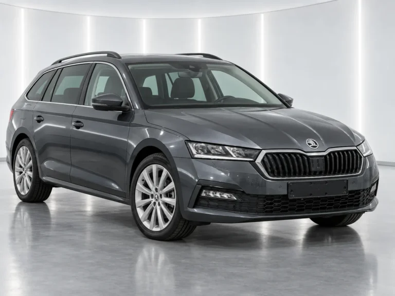 Skoda Octavia Kombi Selection 2026 preiswert – KI-generiertes Beispielbild: grauer Kombi im Showroom